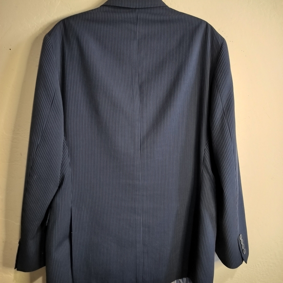Jack Victor Milanwood Spj Elegant Navy Pinstripe Men's Blazer Ribbed, Sz 42R. - Picture 4 of 14